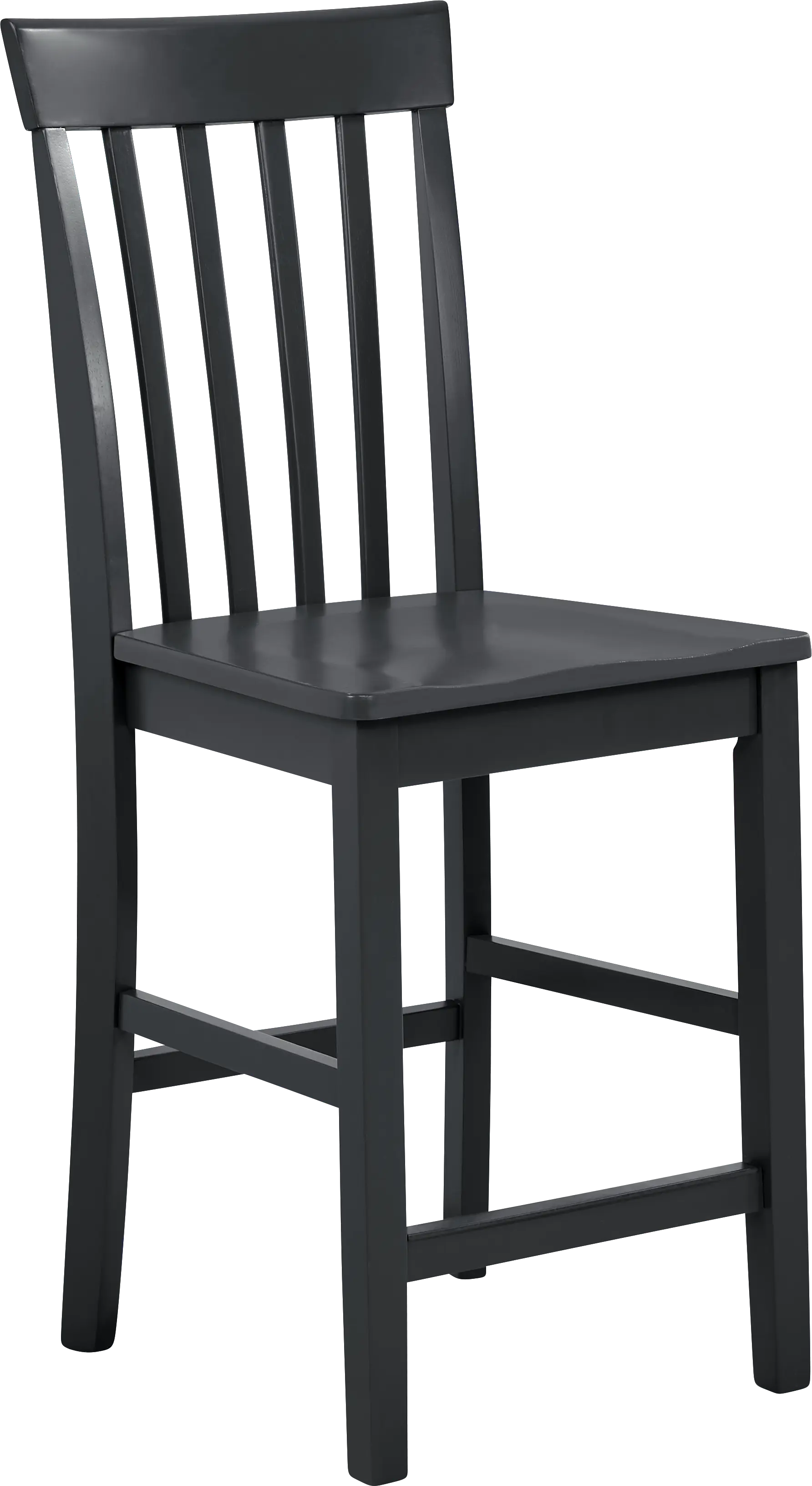 Concord Black Counter Height Slat Back Stool