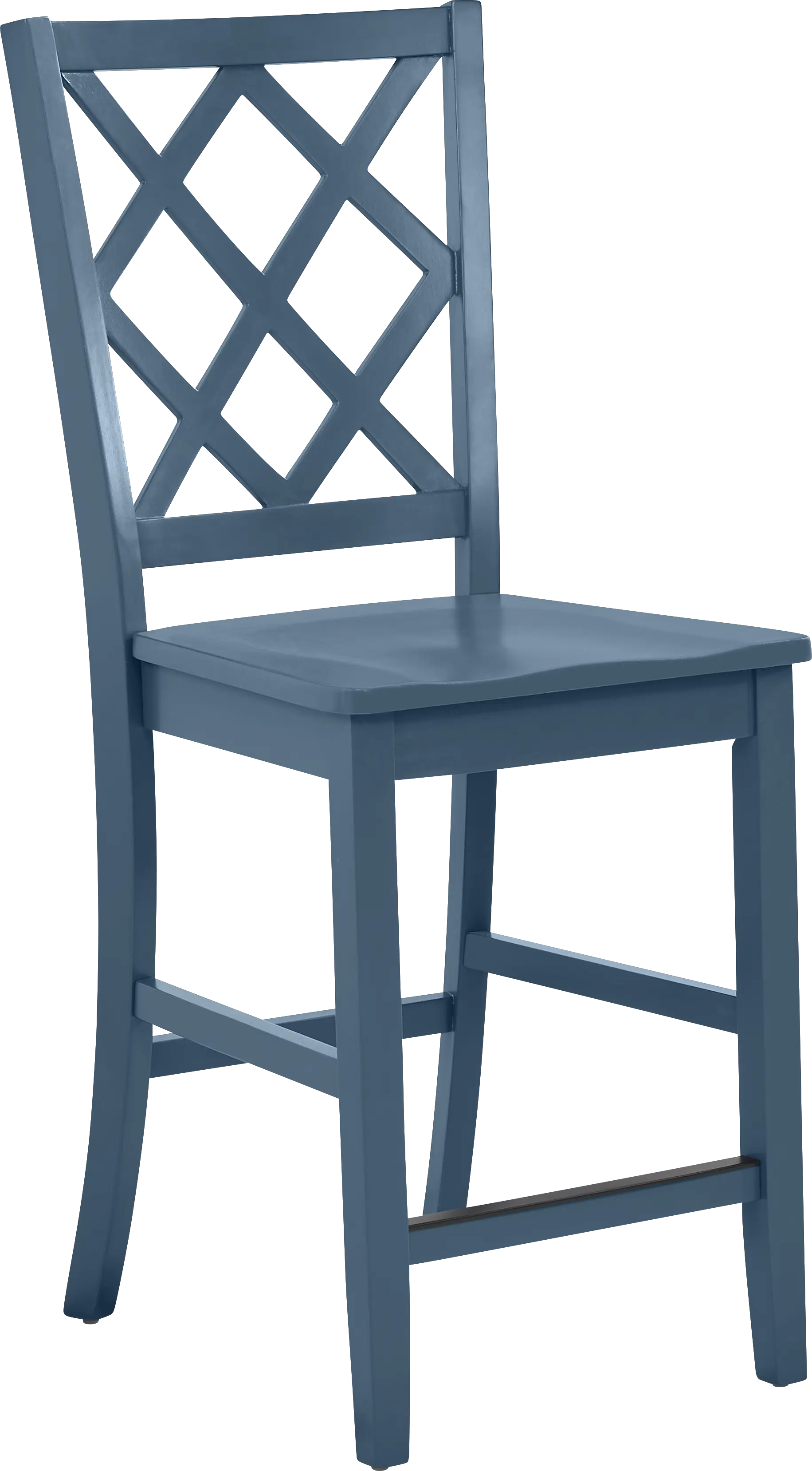 Concord Blue Counter Height Diamond Back Stool