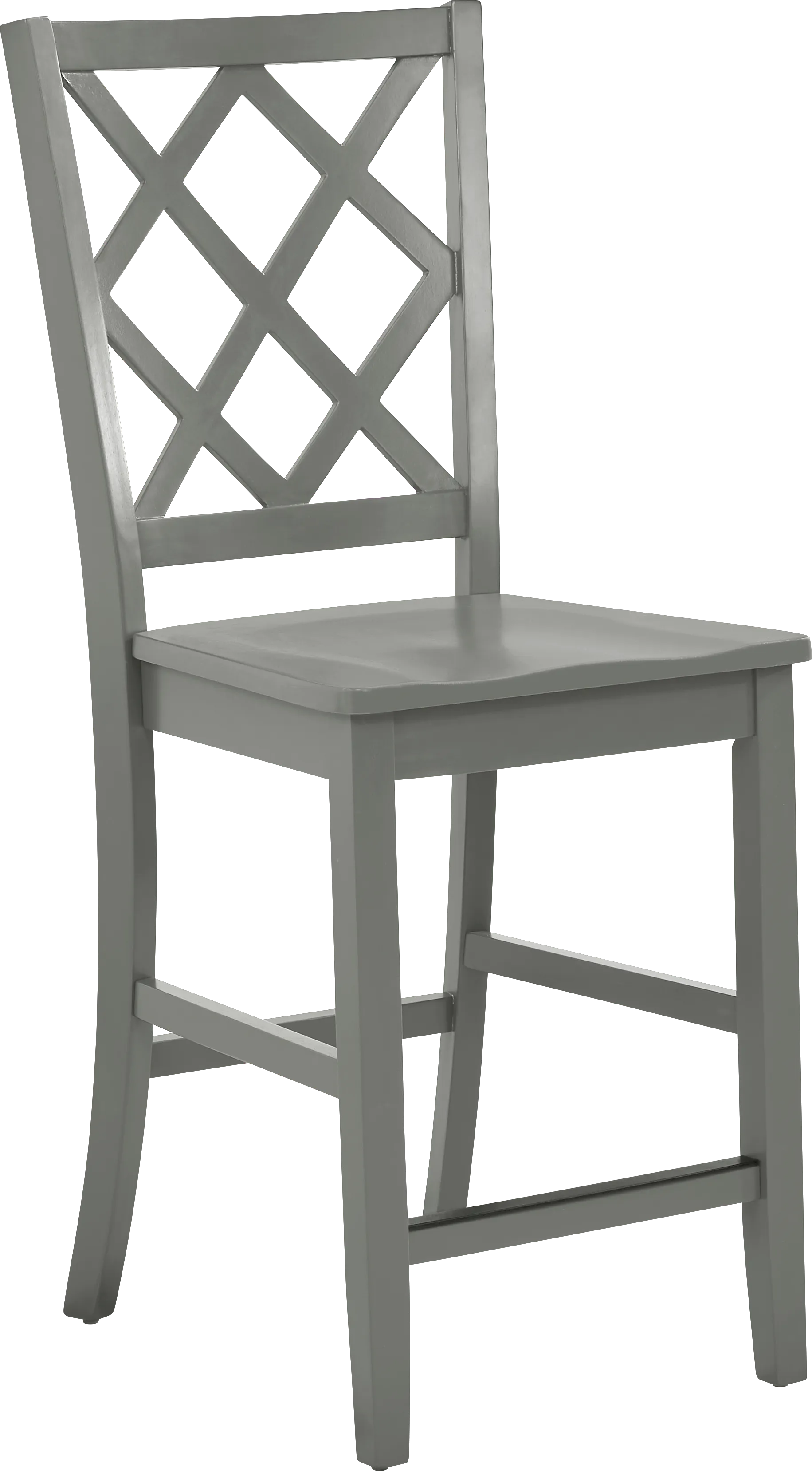 Concord White 3 Pc Counter Height Drop Leaf Dining Room with Gray Diamond Back Stools - Thumbnail - Image 10