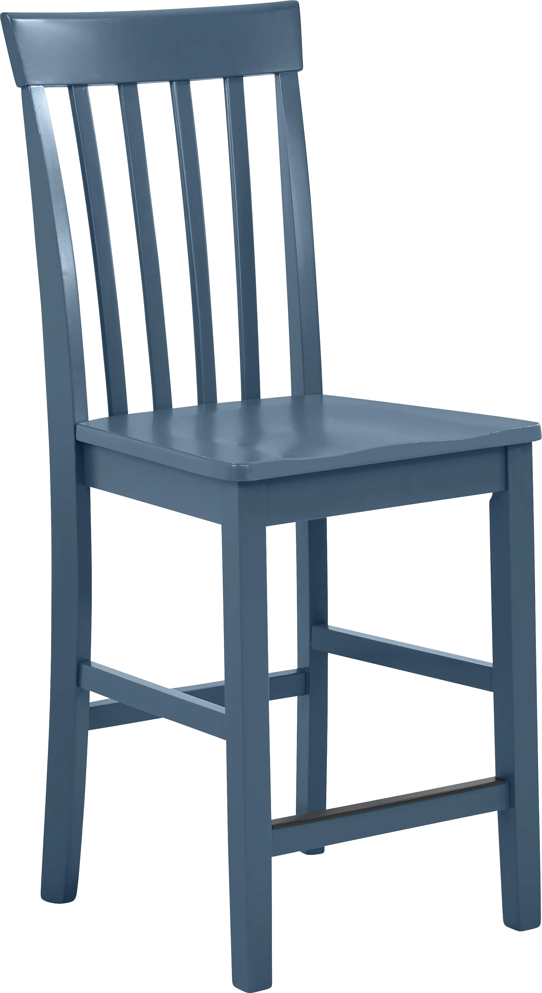 Concord Blue Counter Height Slat Back Stool