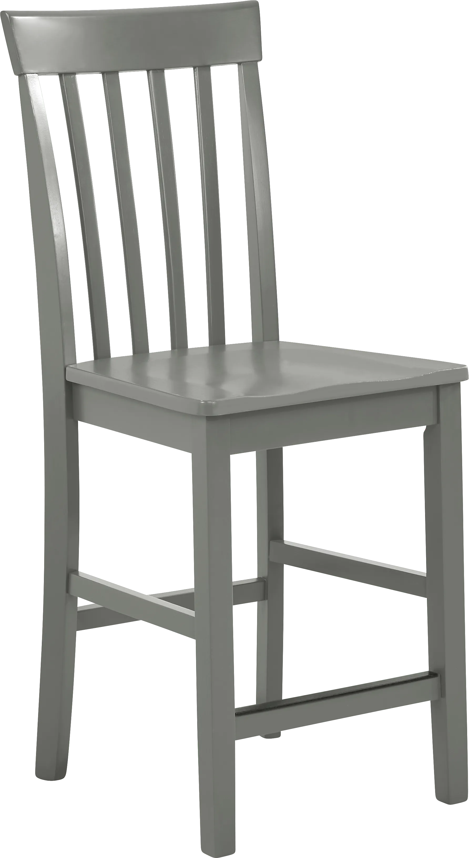 Concord White 3 Pc Counter Height Drop Leaf Dining Room with Gray Slat Back Stools - Thumbnail - Image 10