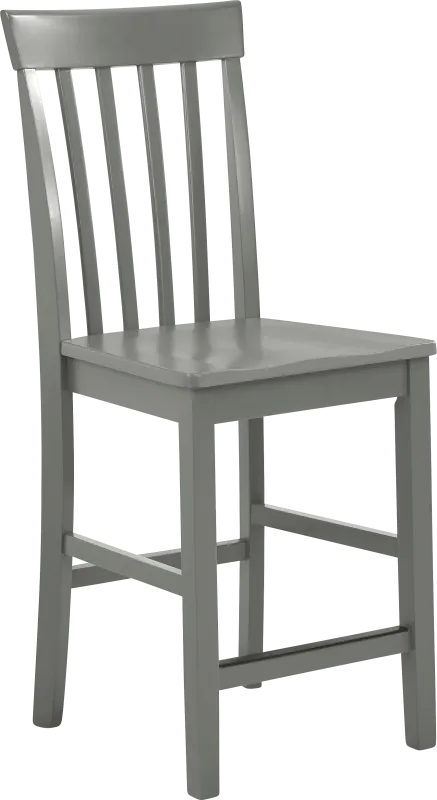 Concord Gray Counter Height Slat Back Stool