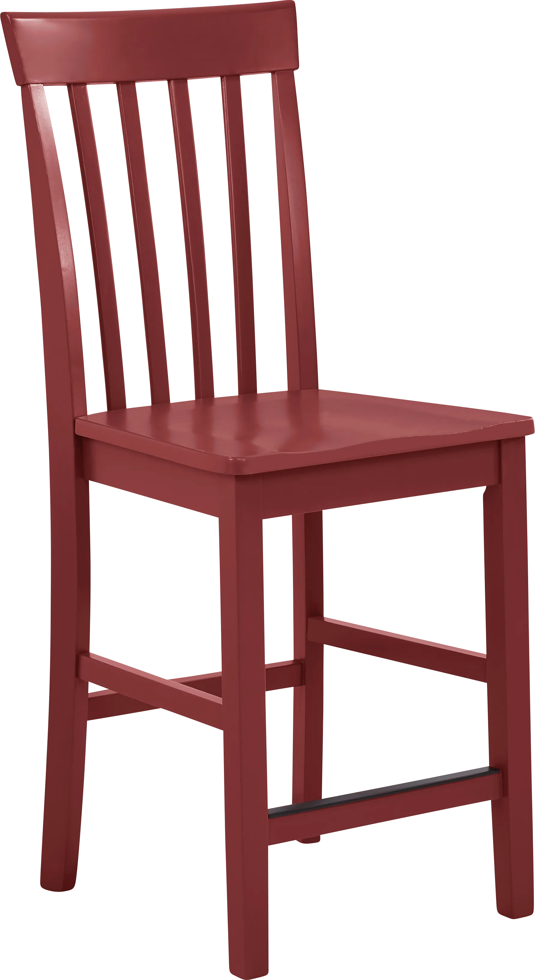 Concord Red Counter Height Slat Back Stool - Thumbnail - Image 1