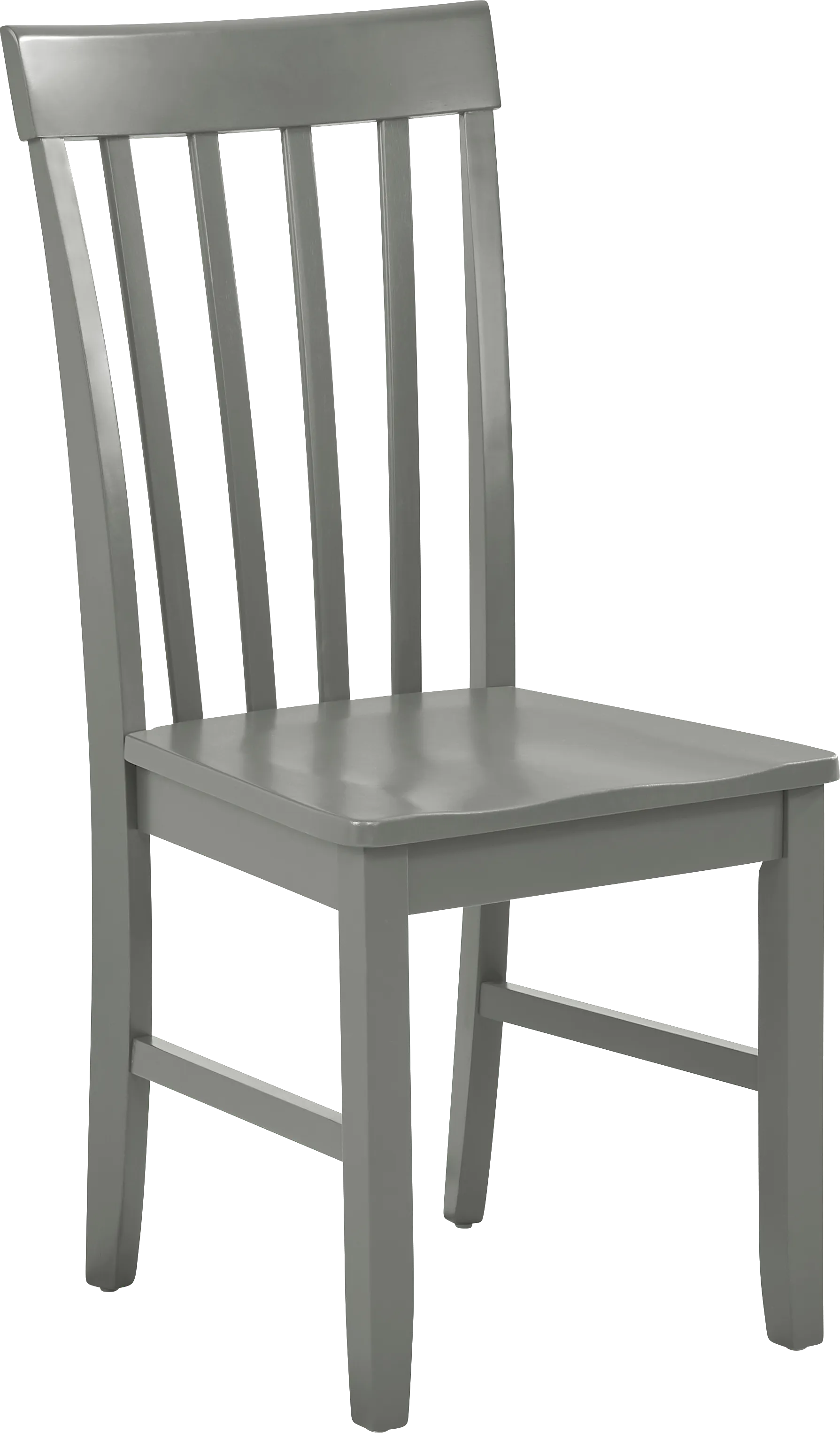 Concord White 5 Pc Drop Leaf Dining Room with Gray Slat Back Chairs - Thumbnail - Image 9
