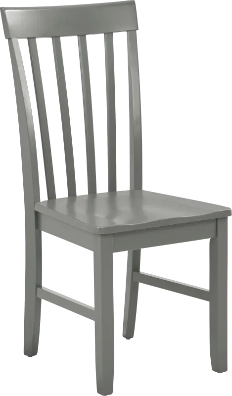 Concord Gray Slat Back Side Chair