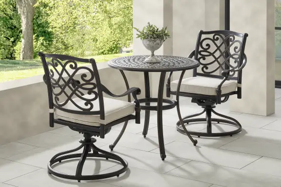 Carina Bronze 30 in. Round Outdoor Dining Table
