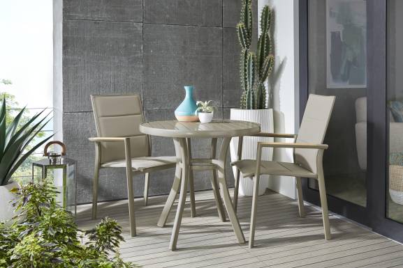 Solana Taupe Outdoor Arm Chair