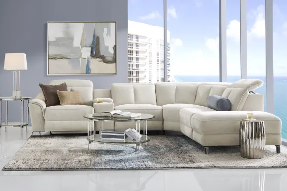 Cavani Gray 6 Pc Dual Power Reclining Sectional