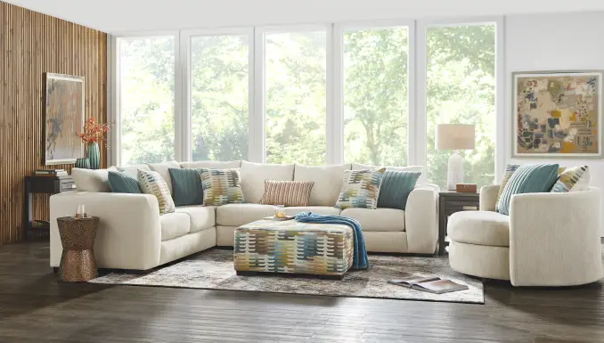 Brookeville White 2 Pc Sectional