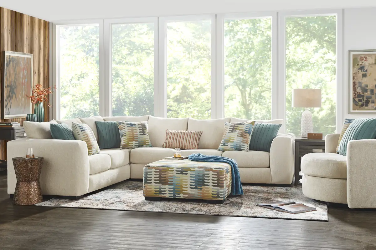 Brookeville White 2 Pc Sectional