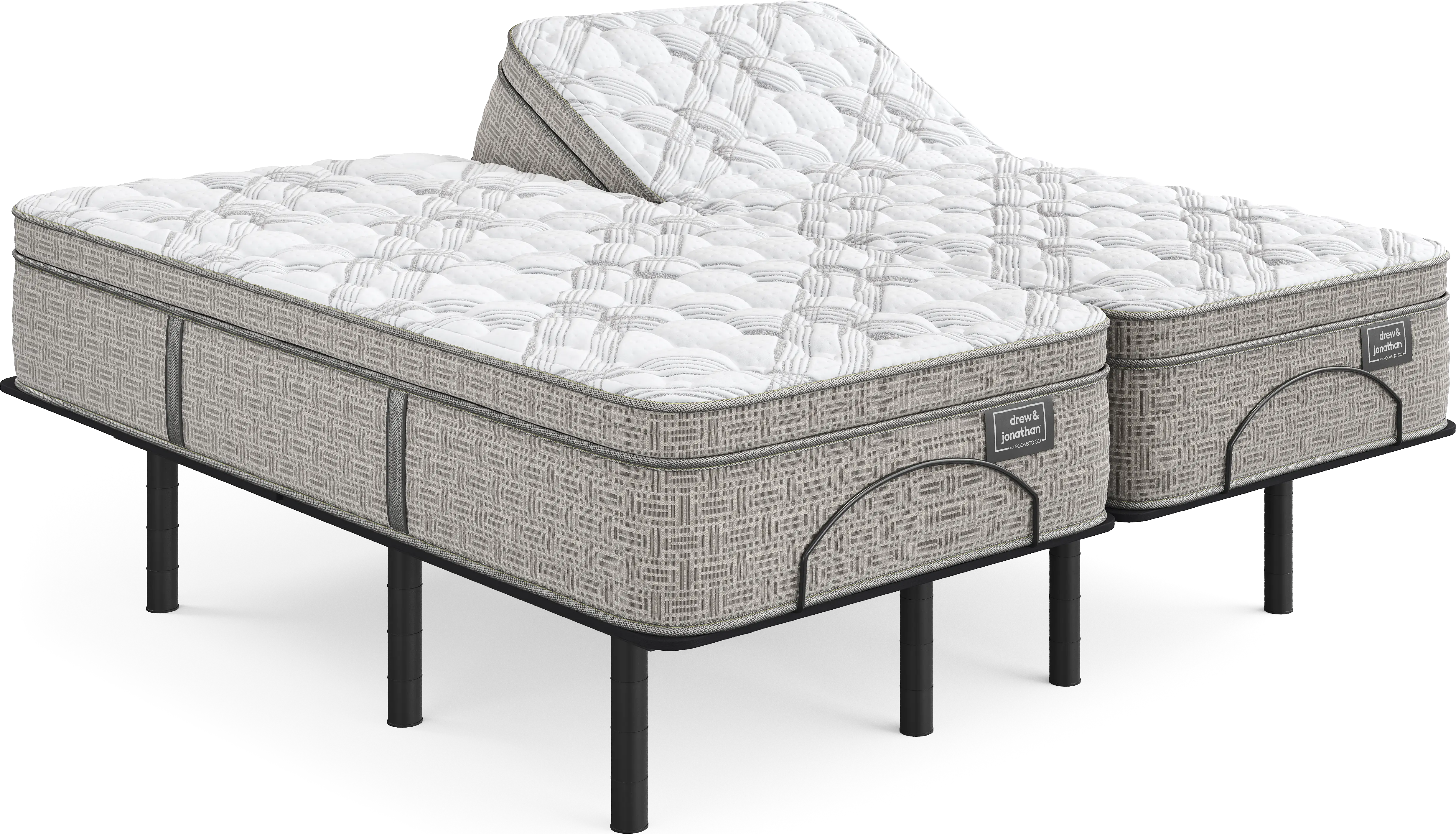 Drew & Jonathan Ruby Ranch Split King Mattress with Head Up Only Base - Thumbnail - Image 1