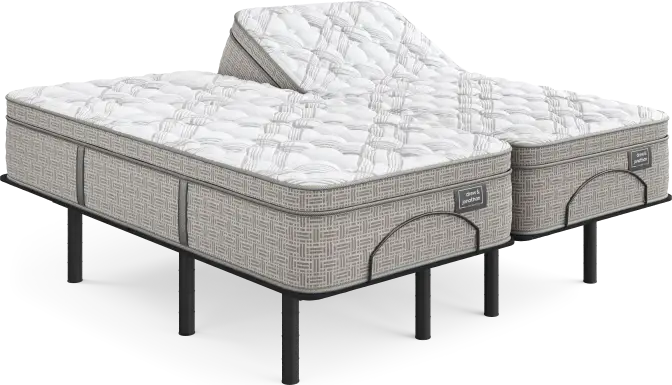 Drew & Jonathan Ruby Ranch Split King Mattress with Head Up Only Base