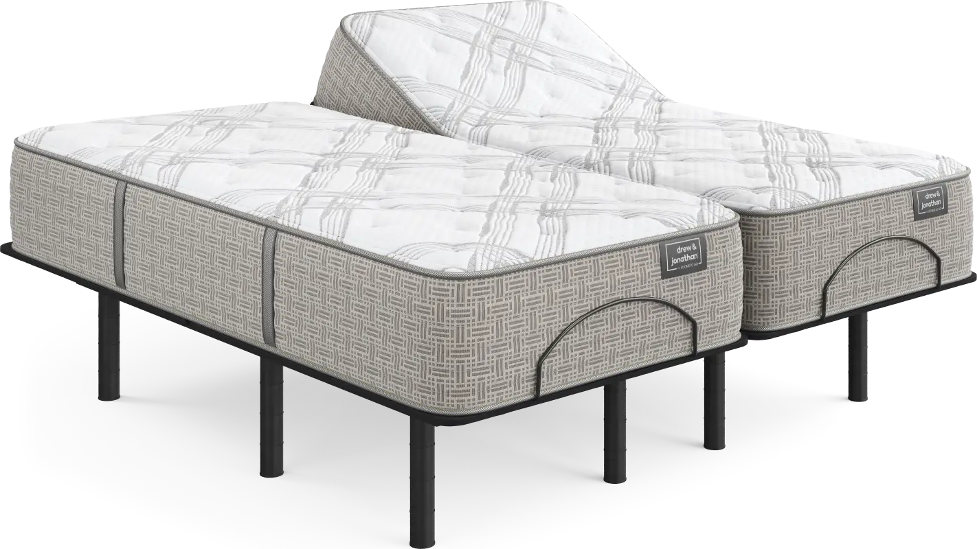 Drew & Jonathan Westwater Split King Mattress with Head Up Only Base