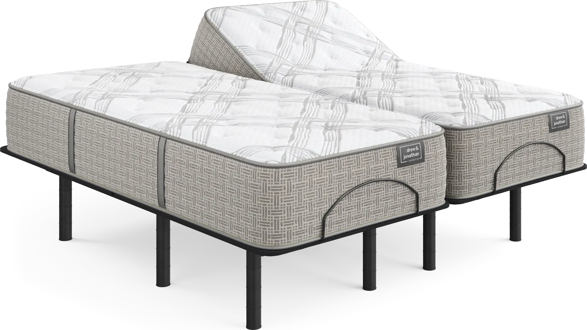 Drew & Jonathan Westwater Split King Mattress with Head Up Only Base