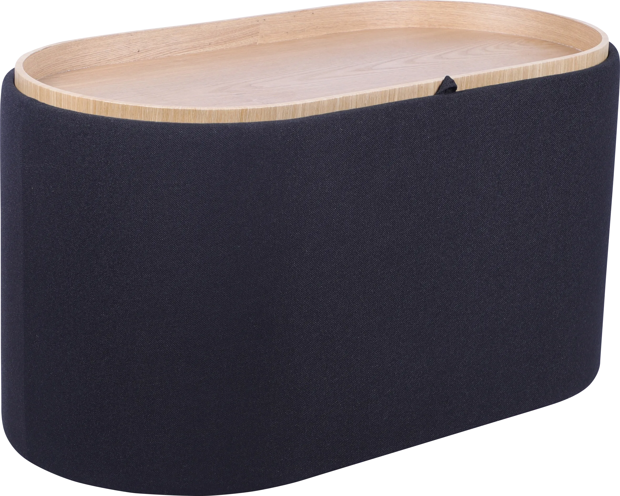 Belira Black Storage Ottoman - Thumbnail - Image 1