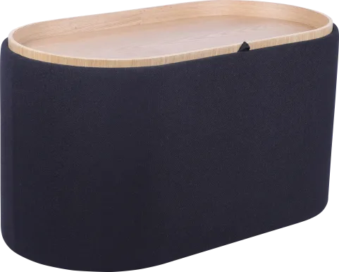 Belira Black Storage Ottoman