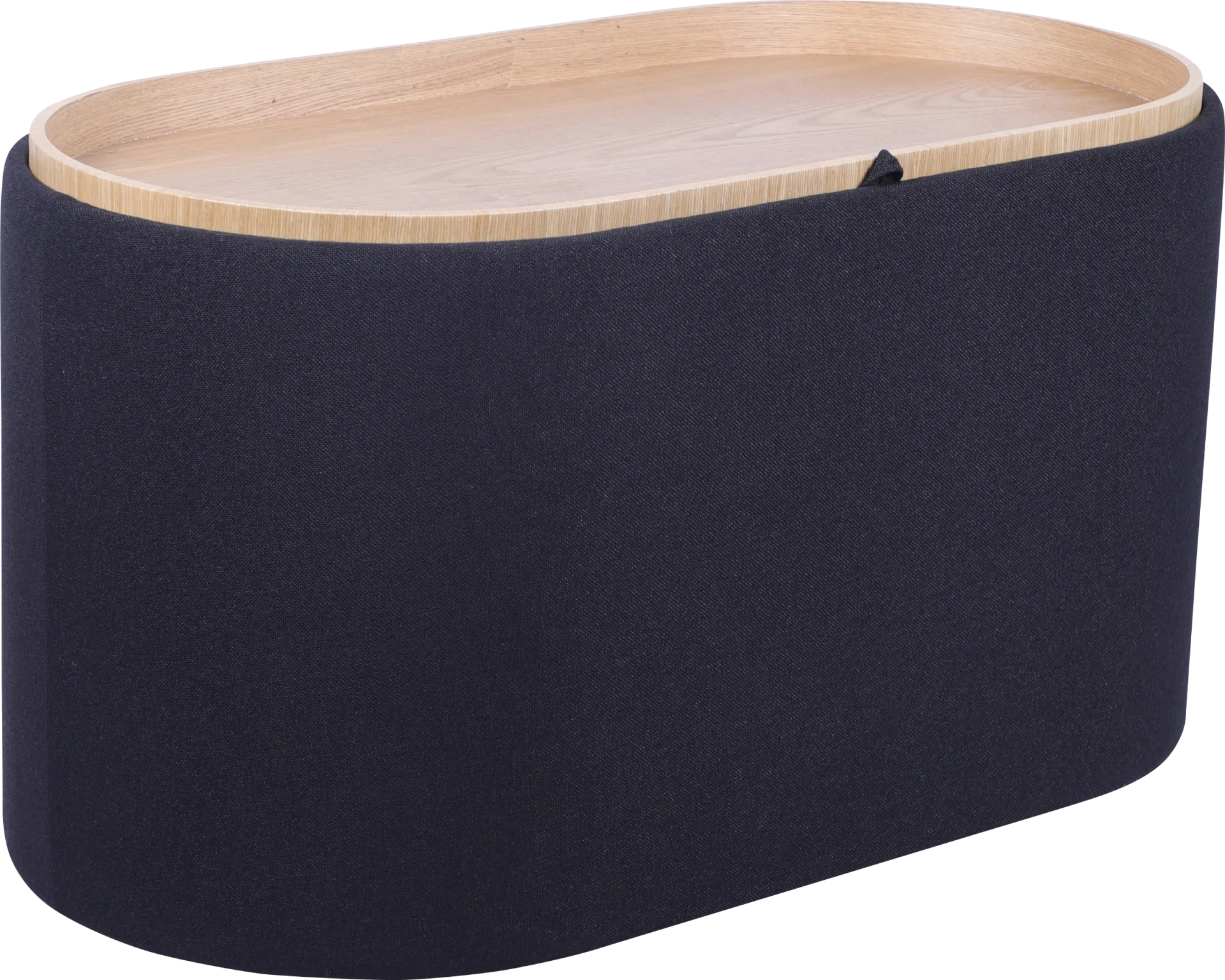 Belira Black Storage Ottoman - Image 1