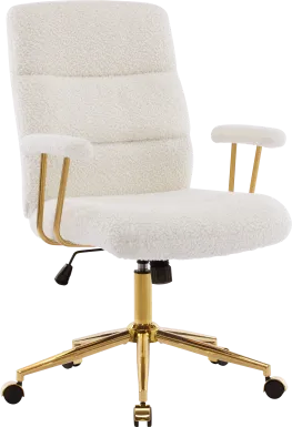 Yvoria White Office Chair