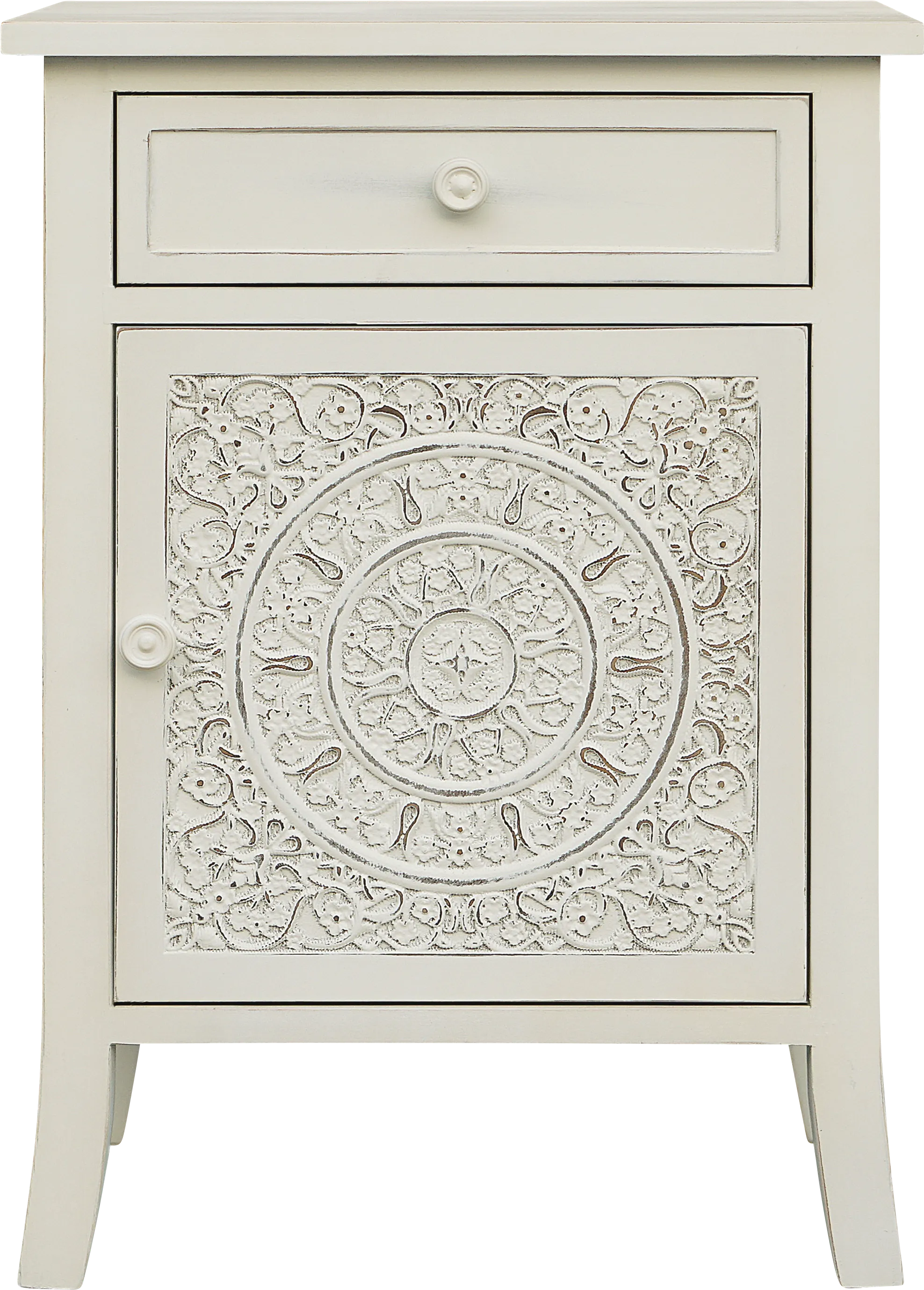 Petaire White End Table - Thumbnail - Image 1