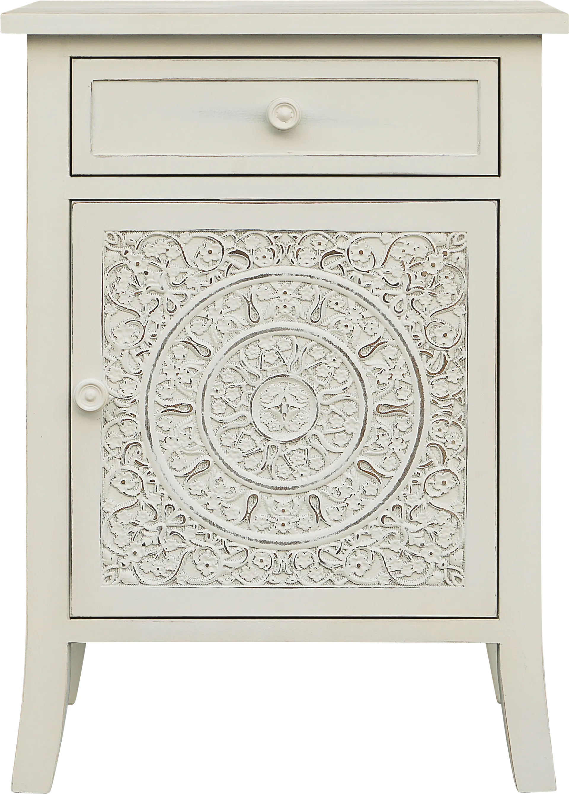 Petaire White End Table - Image 1