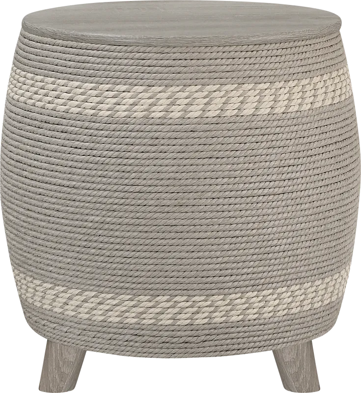 Nedali Gray Ottoman
