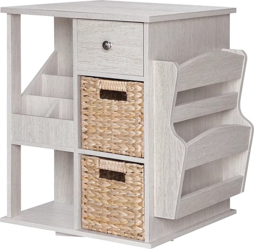 Orinia White End Table