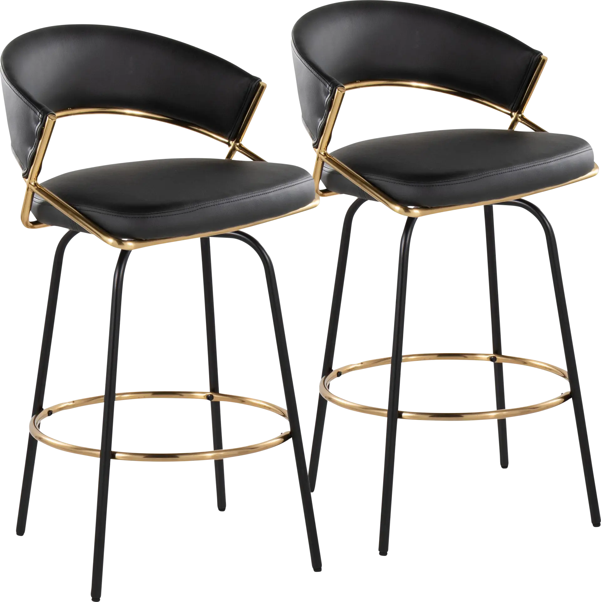 Harborson III Black Counter Height Stool, Set of 2