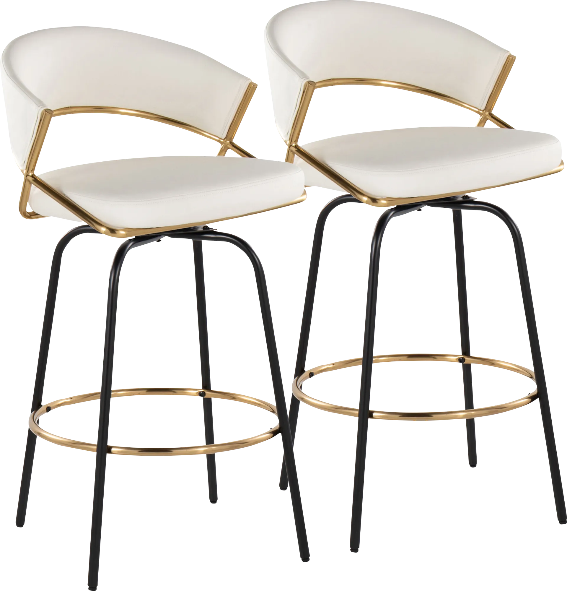 Harborson III White Counter Height Stool, Set of 2 - Image 1