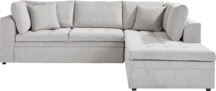 2 pc right arm sleeper sectional