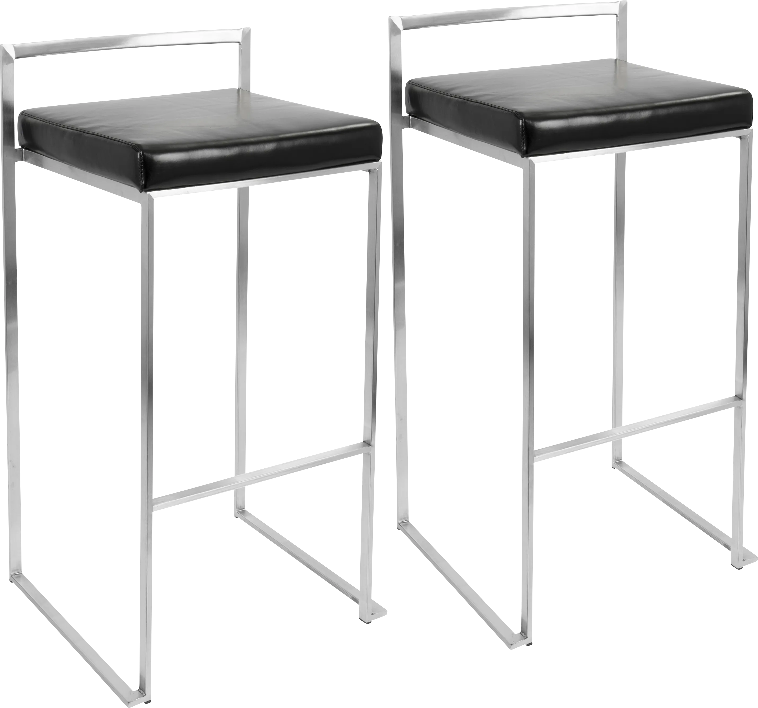 Birdlake IV Black Barstool, Set of 2 - Thumbnail - Image 1