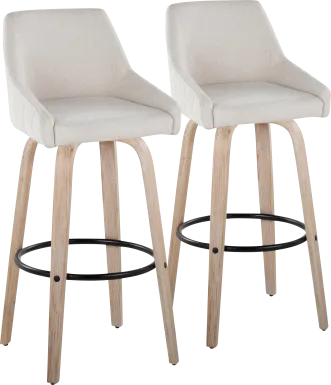 Ashlynd IV Cream Swivel Barstool, Set of 2