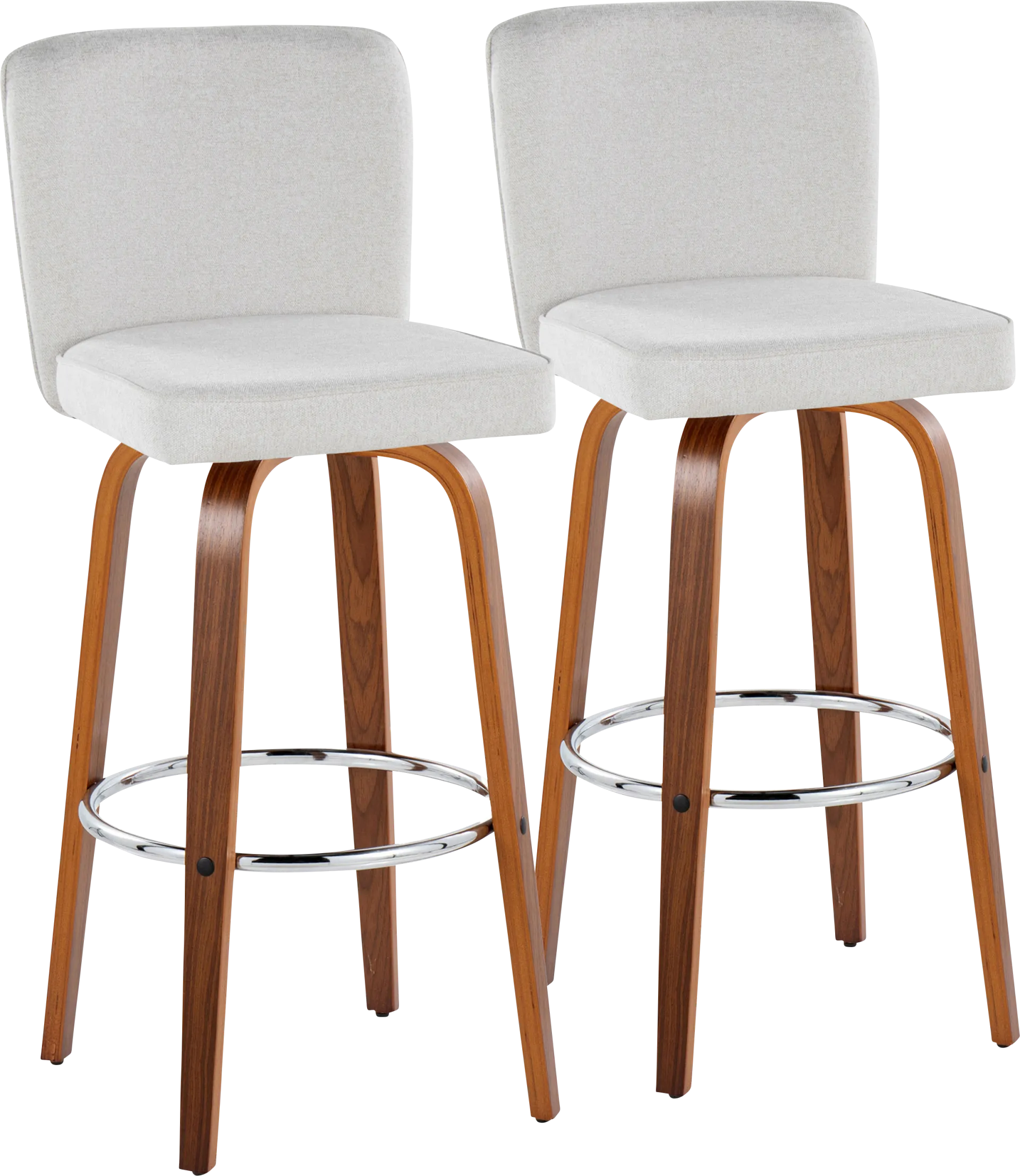 Marcei IV White Swivel Barstool, Set of 2 - Image 1