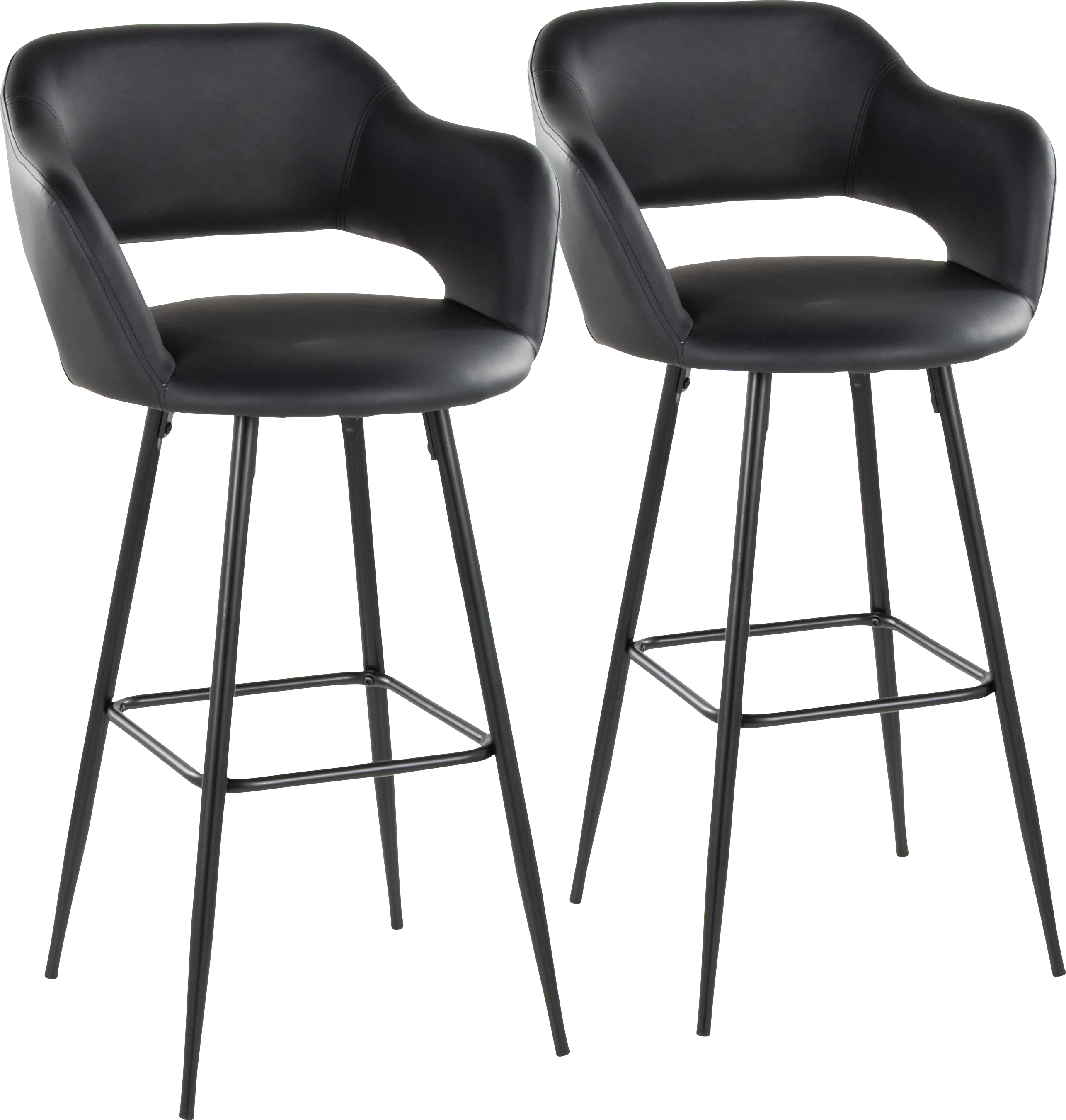 Orkhid Black Barstool, Set of 2 - Thumbnail - Image 1
