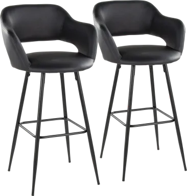 Orkhid Black Barstool, Set of 2