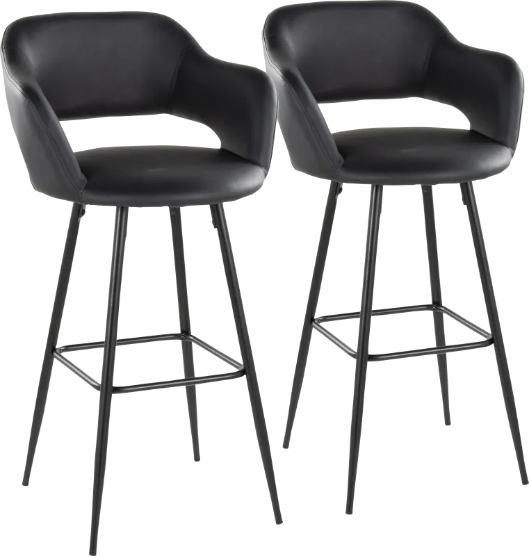 Orkhid Black Barstool, Set of 2