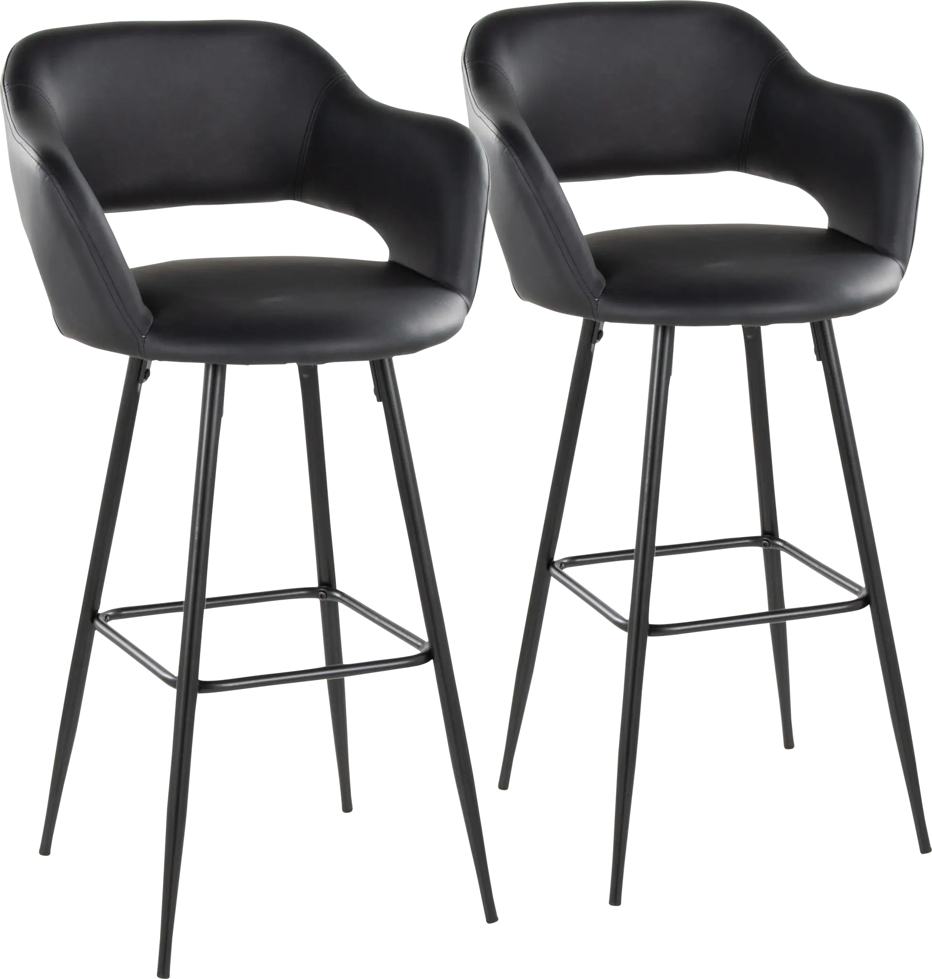Orkhid Black Barstool, Set of 2