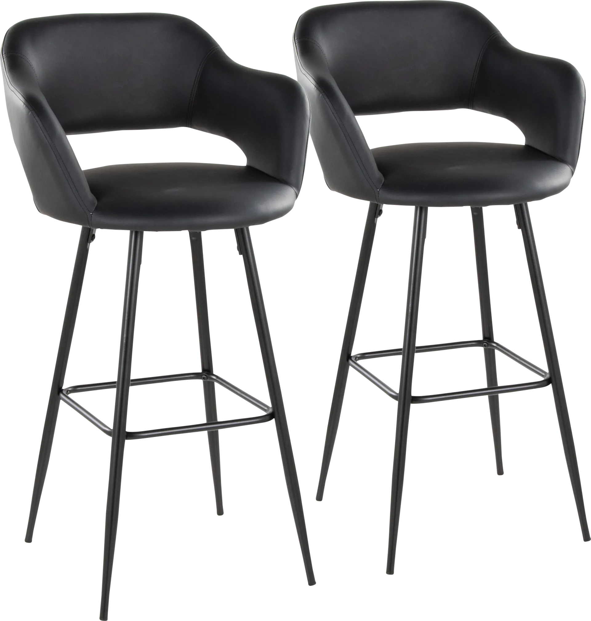 Orkhid Black Barstool, Set of 2 - Image 1
