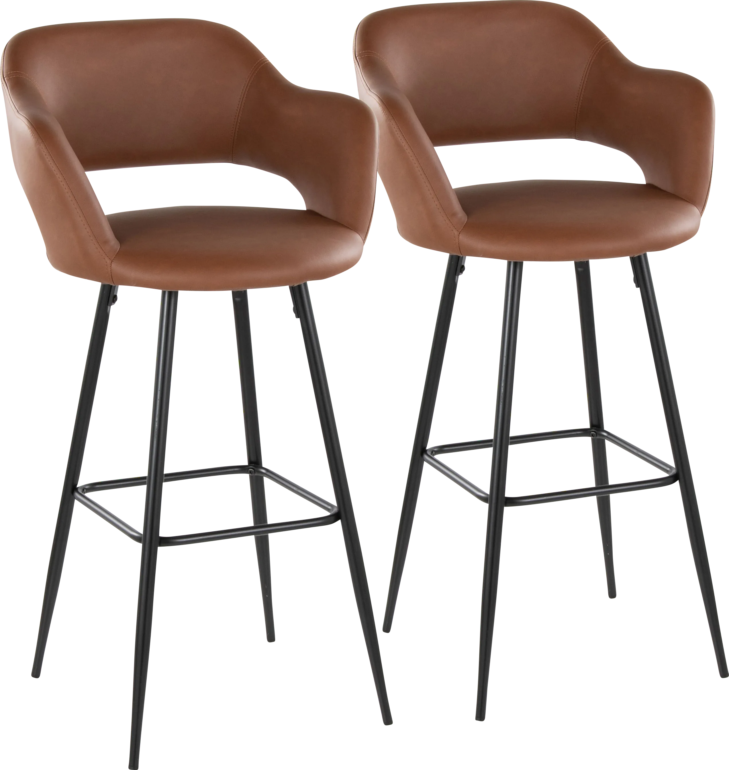 Orkhid Brown Barstool, Set of 2 - Thumbnail - Image 1