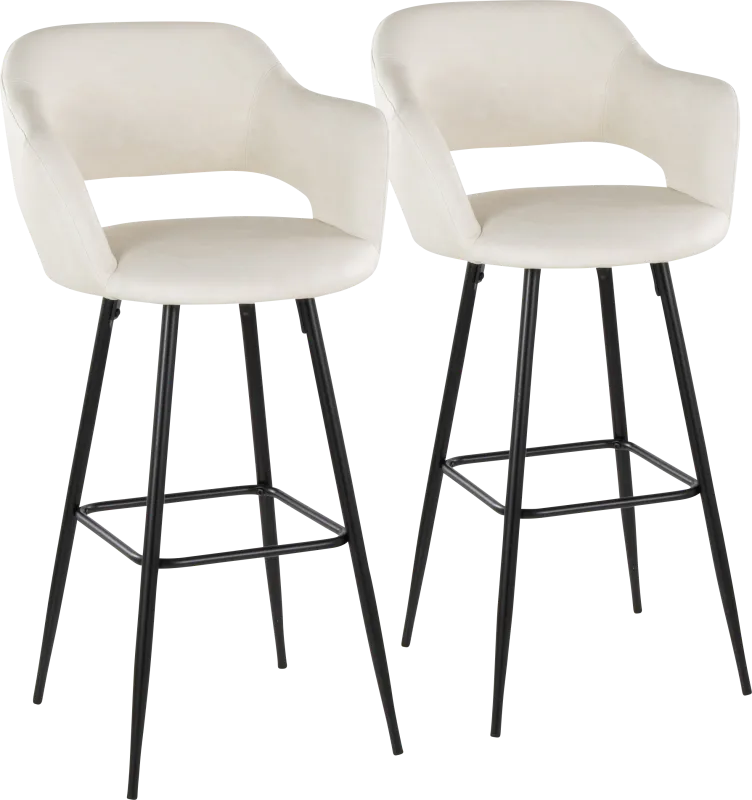 Orkhid Cream Barstool, Set of 2