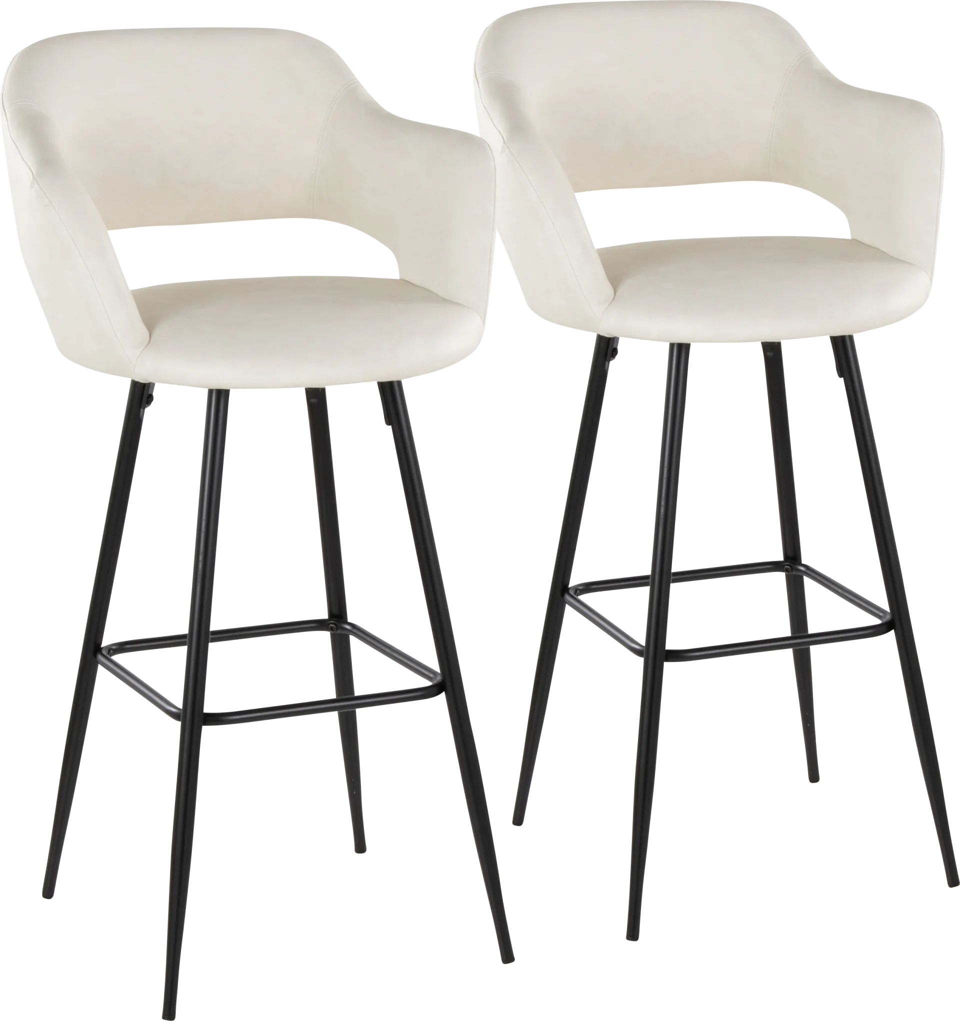 Orkhid Cream Barstool, Set of 2 - Image 1
