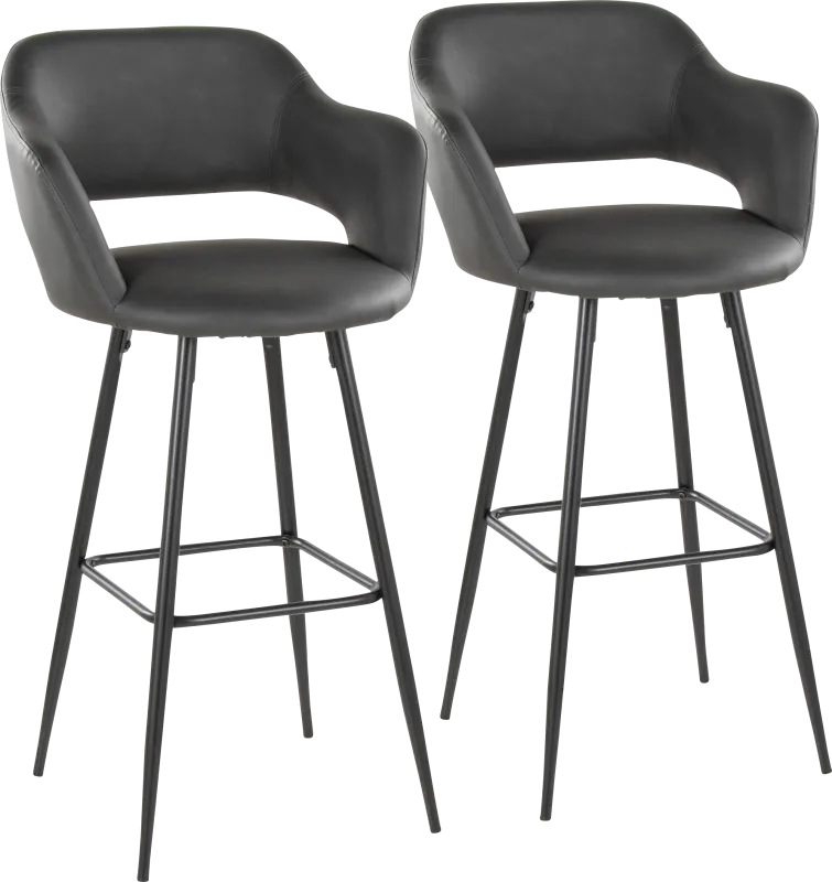 Orkhid Gray Barstool, Set of 2
