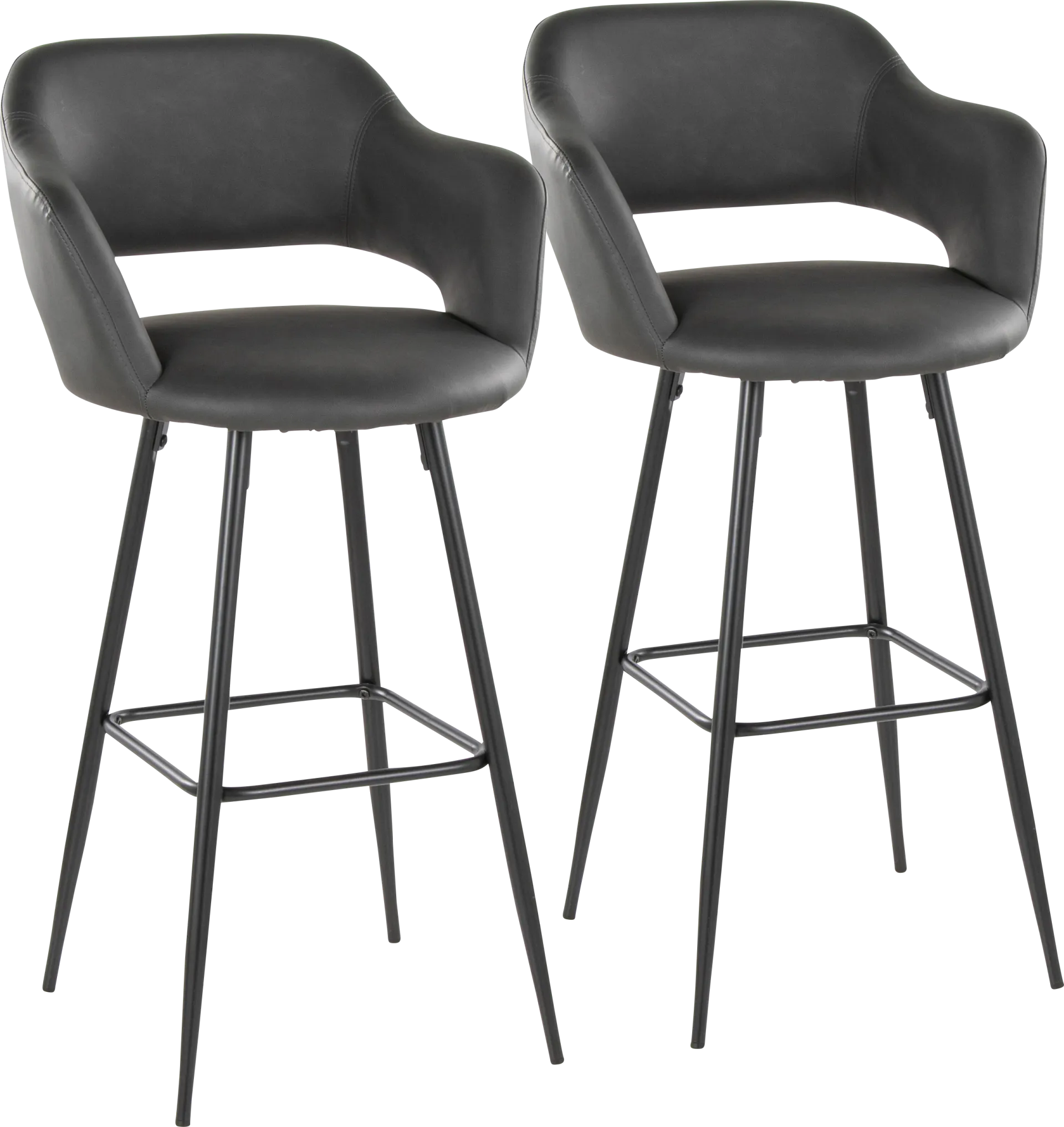 Orkhid Gray Barstool, Set of 2 - Image 1