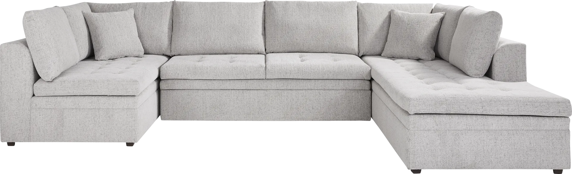 Sheridan Place Gray 3 Pc Sleeper Sectional - Image 1