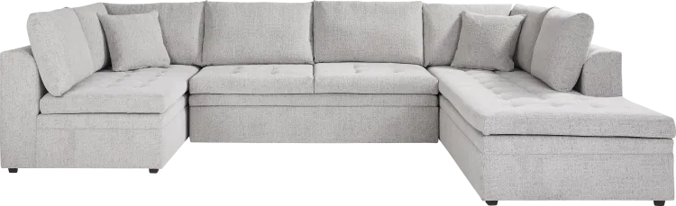 3 pc right arm sleeper sectional