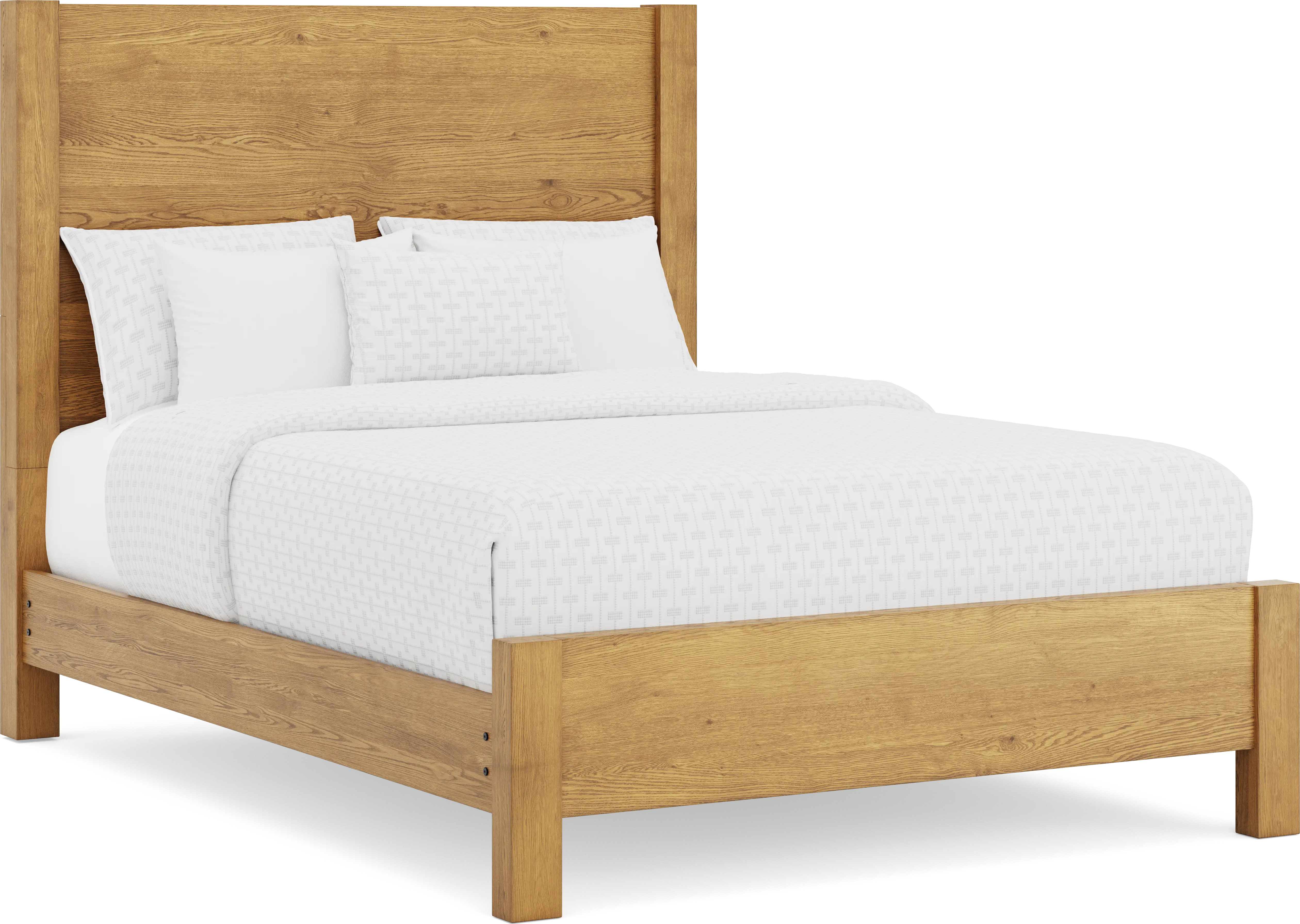 Ithaca Natural 5 Pc Queen Panel Bedroom - Thumbnail - Image 2