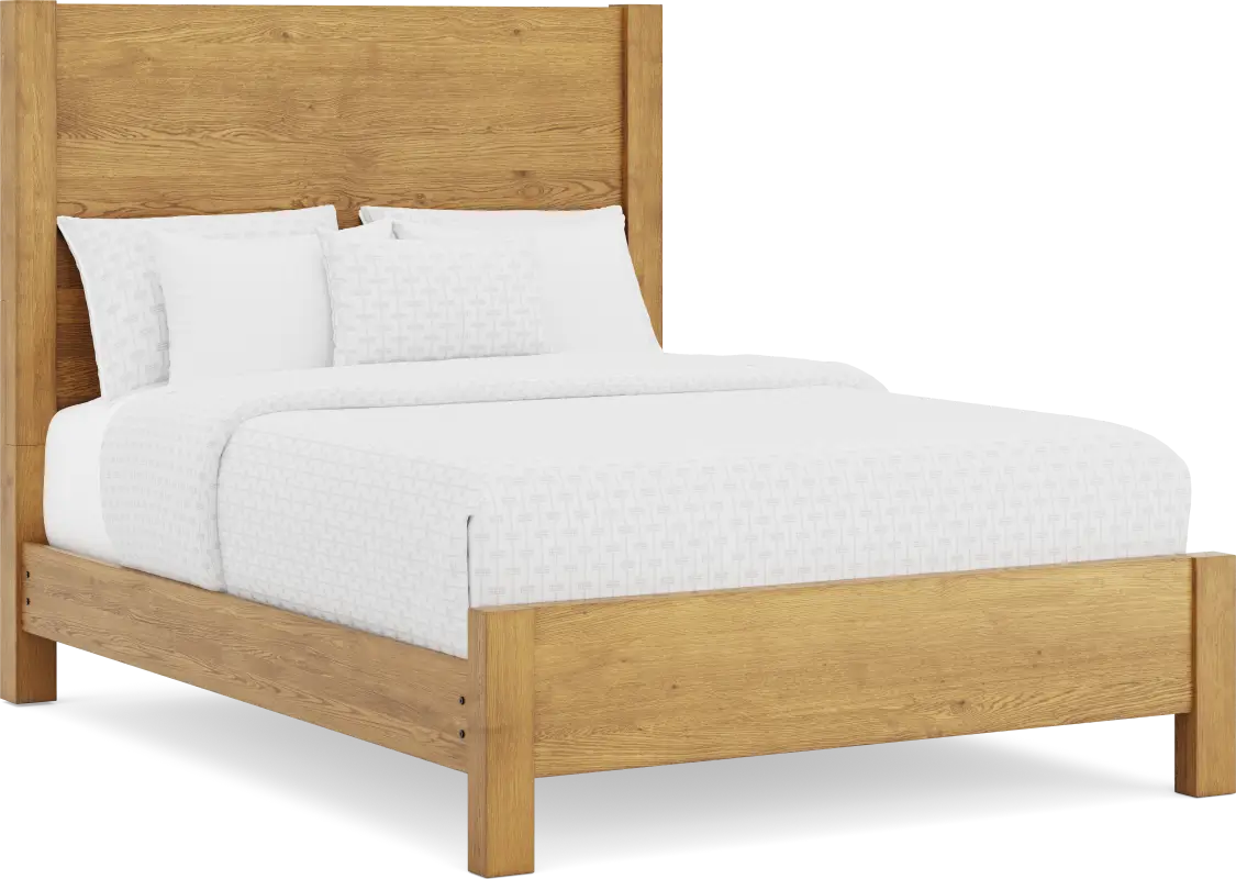 Ithaca Natural 3 Pc Queen Panel Bed