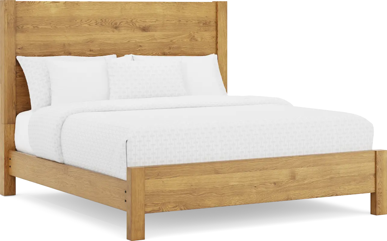 Ithaca Natural 3 Pc King Panel Bed