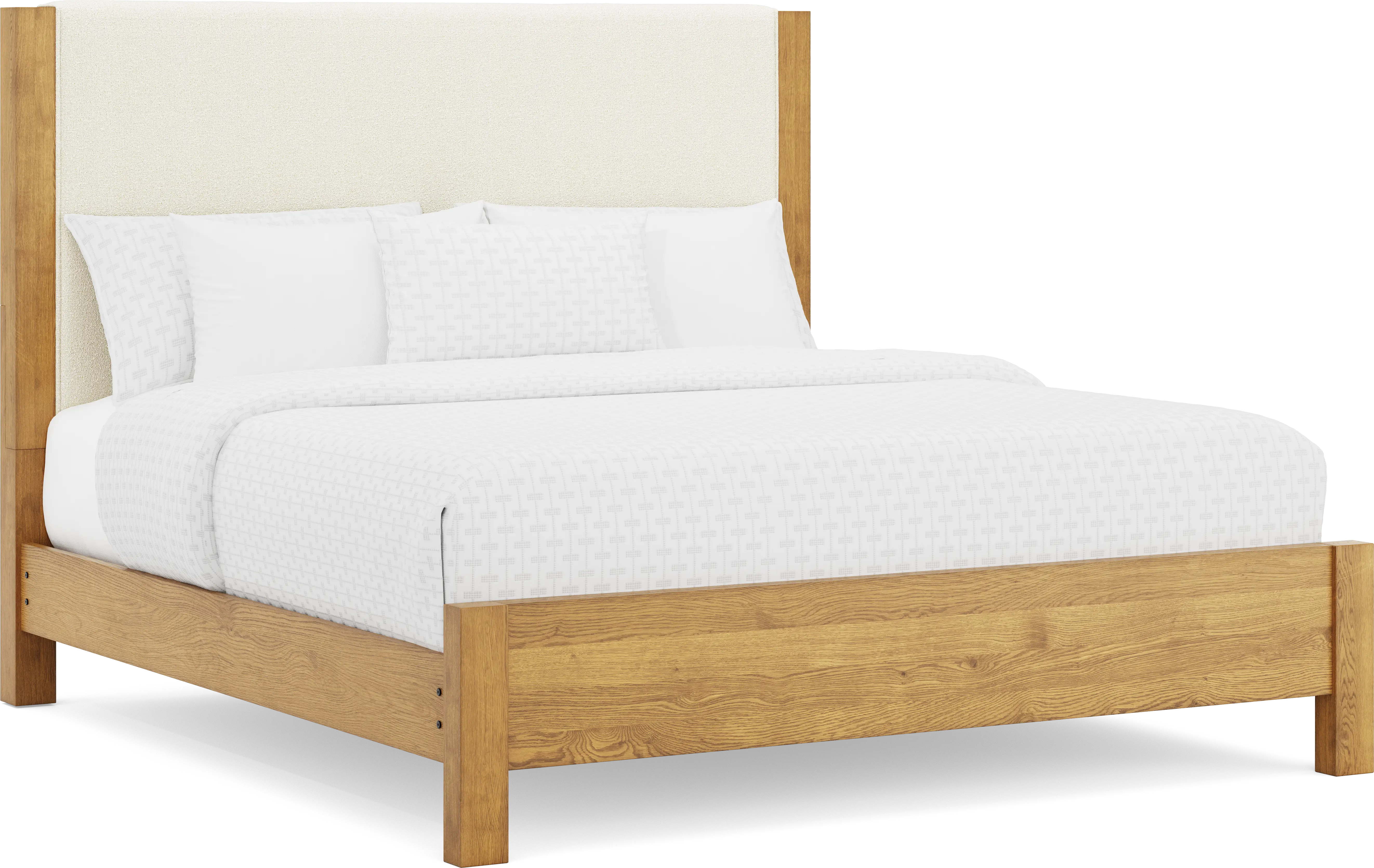 Ithaca Natural 7 Pc King Upholstered Bedroom - Thumbnail - Image 2