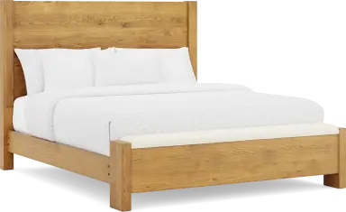 3 pc king panel bed with bench
