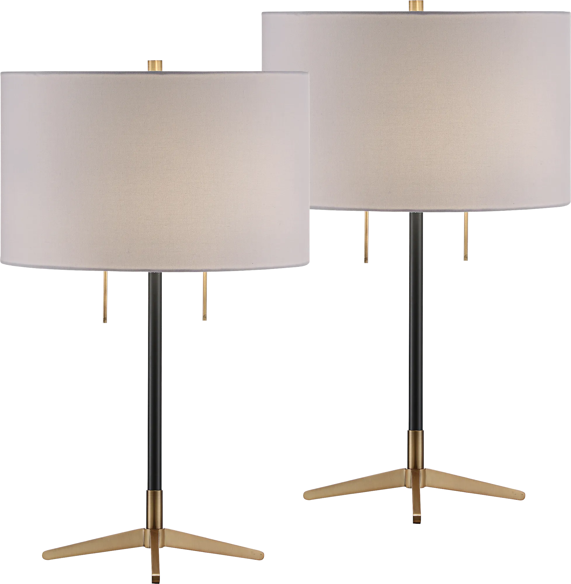 Yorkston Gray Table Lamps, Set of 2